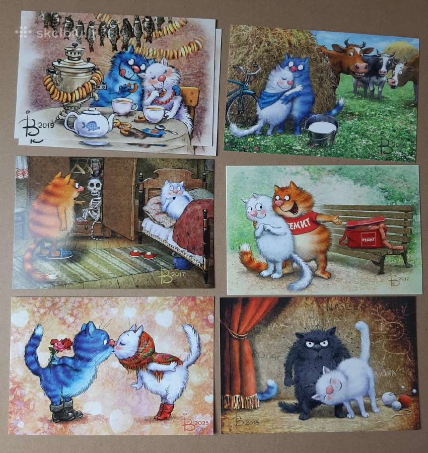 Atvirukai Mėlyni katinai - nuotraukos Nr. 2