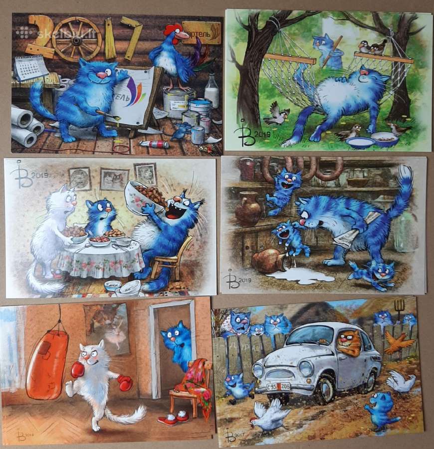 Atvirukai Mėlyni katinai - nuotraukos Nr. 8