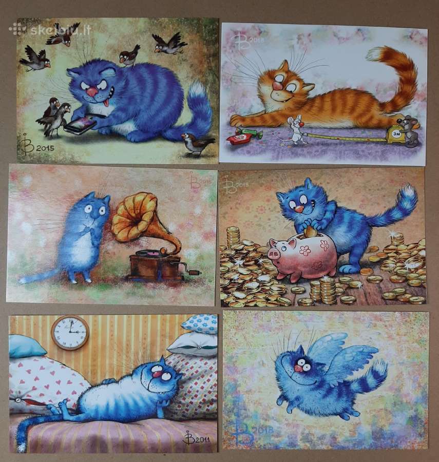 Atvirukai Mėlyni katinai - nuotraukos Nr. 10