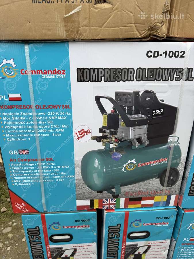 Oro kompresorius 50l tepalinis