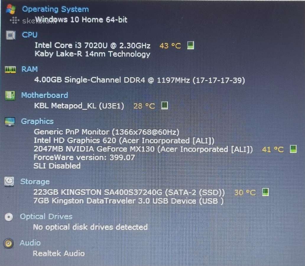 Acer Aspire 3 A315-53 nešiojamas kompiuteris - nuotraukos Nr. 6
