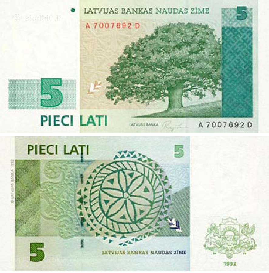 Perku latviškus latus banknotais
