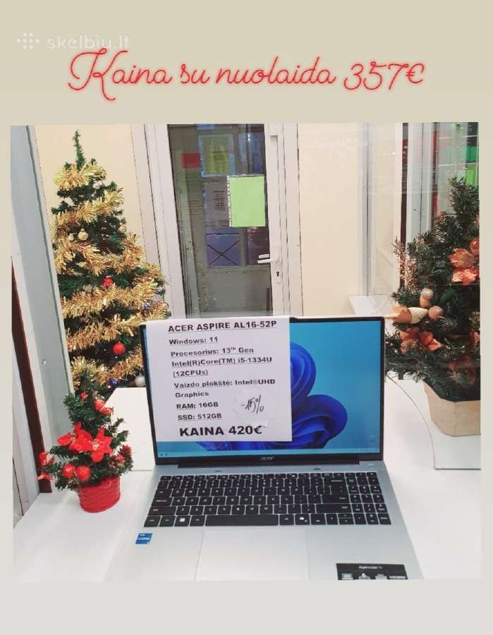 Nešiojamas kompiuteris Acer Aspire Al16-52p