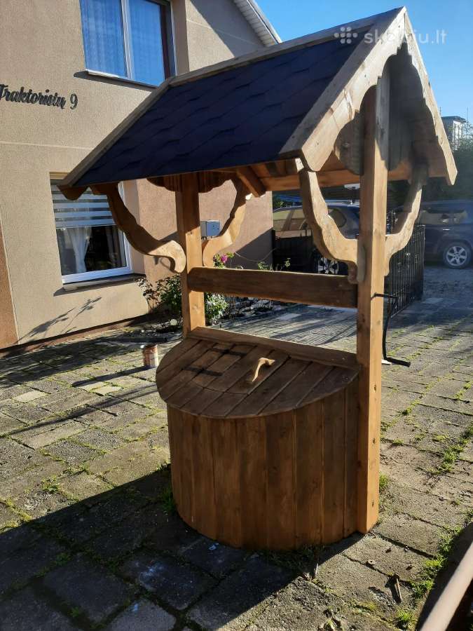 Pavėsinė, medinė šulinio apdaila - nuotraukos Nr. 8