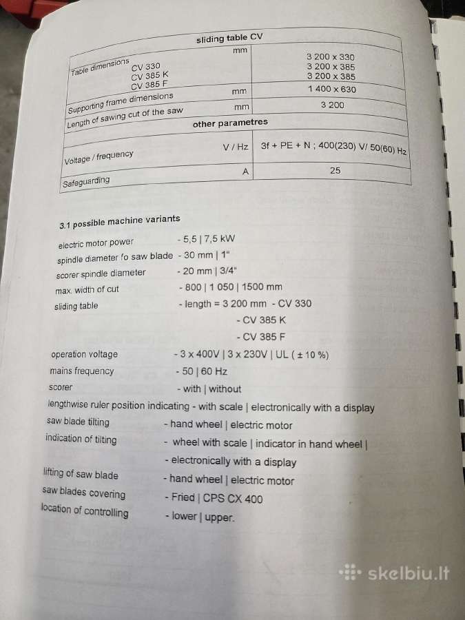 Formatinio pjovimo staklės Rojek Pf 400s - nuotraukos Nr. 3