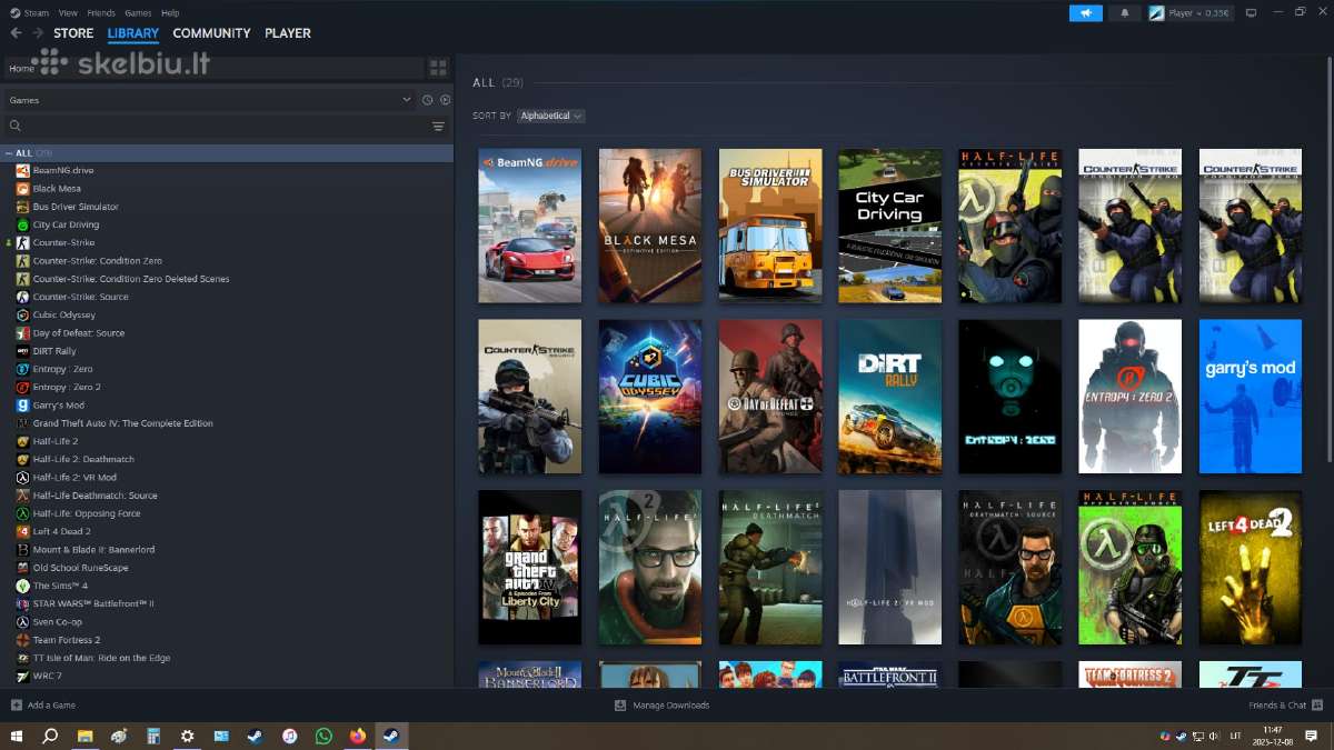 Steam su 29 žaidimais + Osrs07
