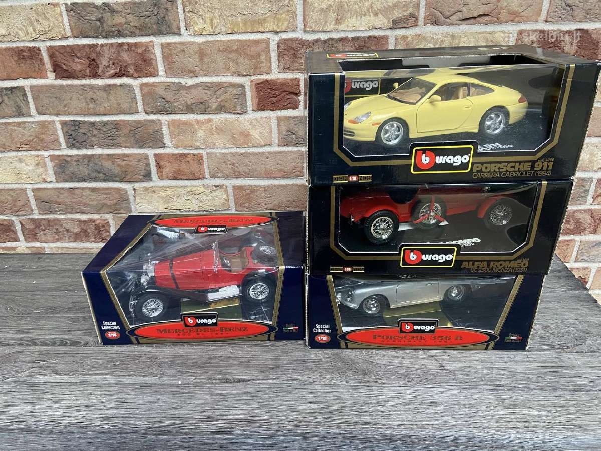 Modeliukai 1:18 nauji supakuoti porsche mercedes a