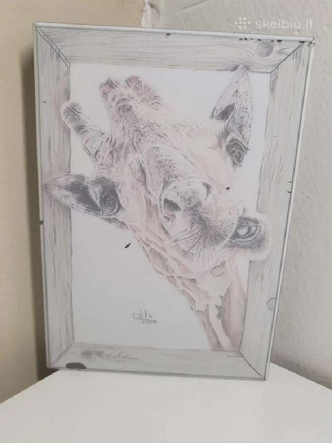 Stiklinė žirafos dekoracija 13x9 - nuotraukos Nr. 3