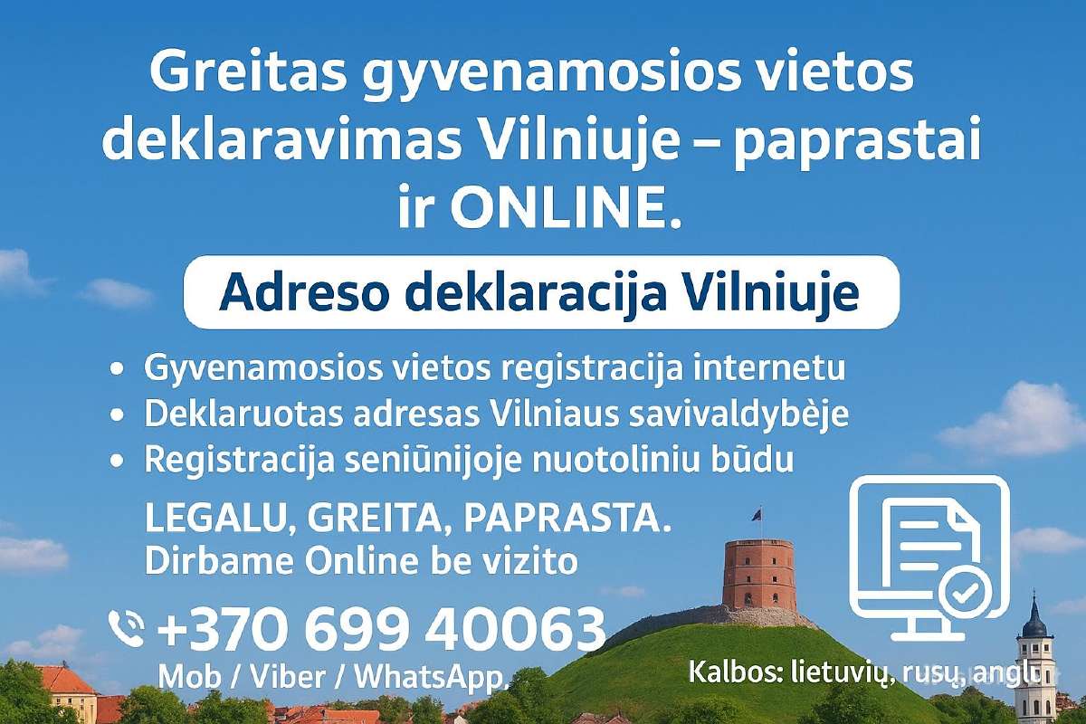 Declaration of place of residence Прописка Vilnius - nuotraukos Nr. 2