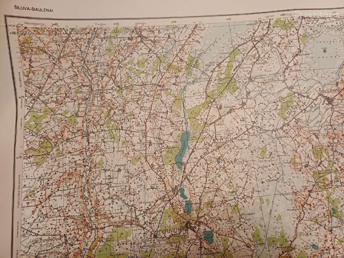 Parduodu žemėlapį šiluva-šiaulėnai,1938m - nuotraukos Nr. 2