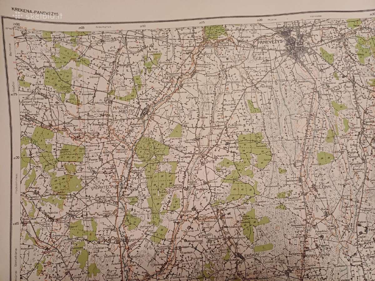 Parduodu žemėlapį,krekena-panevėžys,1939m - nuotraukos Nr. 2