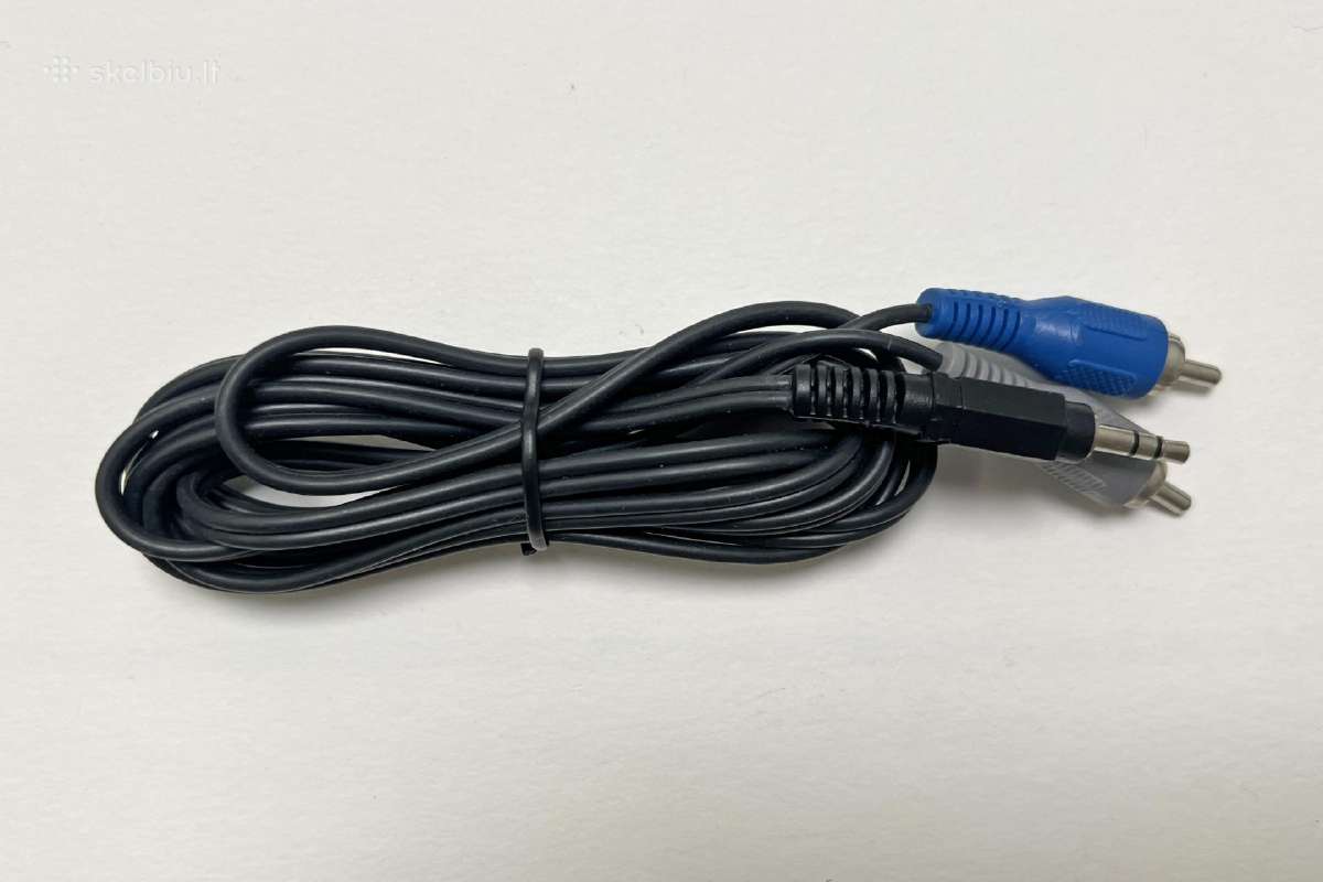Kabelis 2 x Rca - 3.5mm stereo