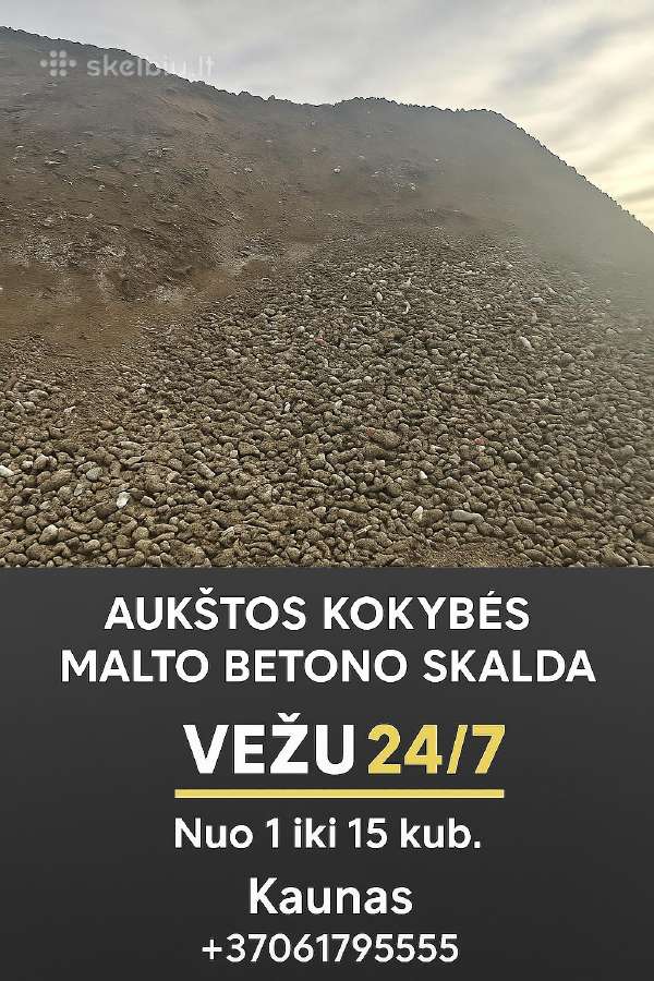 Kokybiska Betono skalda, maltas betonas