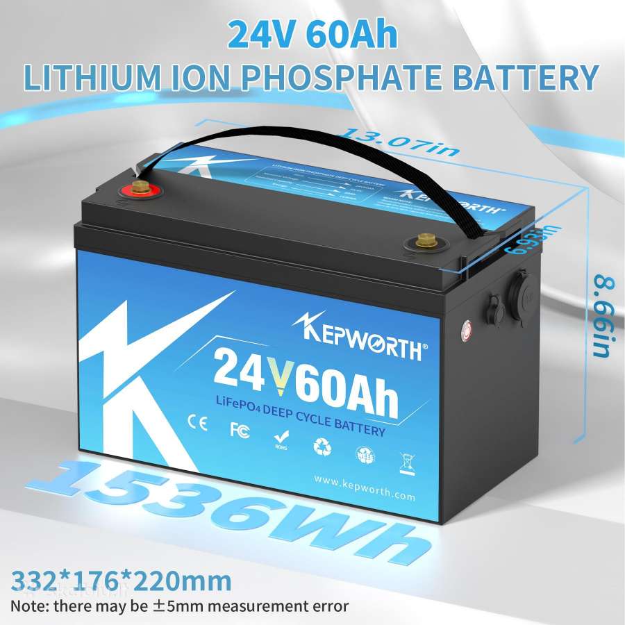 Lifepo 4 24v 60ah akumuliatorius + pakrovėjas