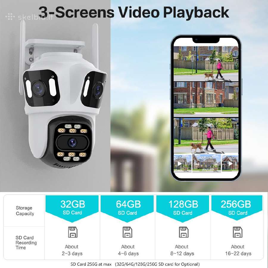 WiFi Ip Kameros 3in1 ir 2in1 pigiau