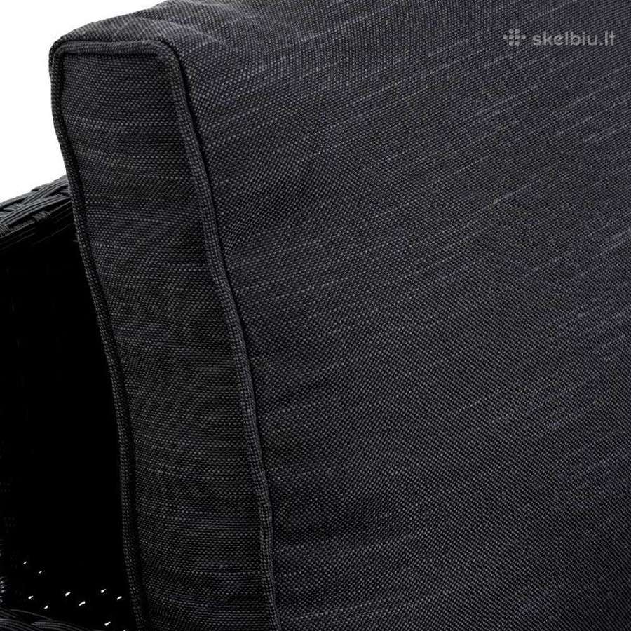 Skandinaviškas tamsus pintas krėslas - fotelis - nuotraukos Nr. 4
