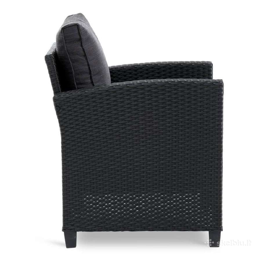 Skandinaviškas tamsus pintas krėslas - fotelis - nuotraukos Nr. 7