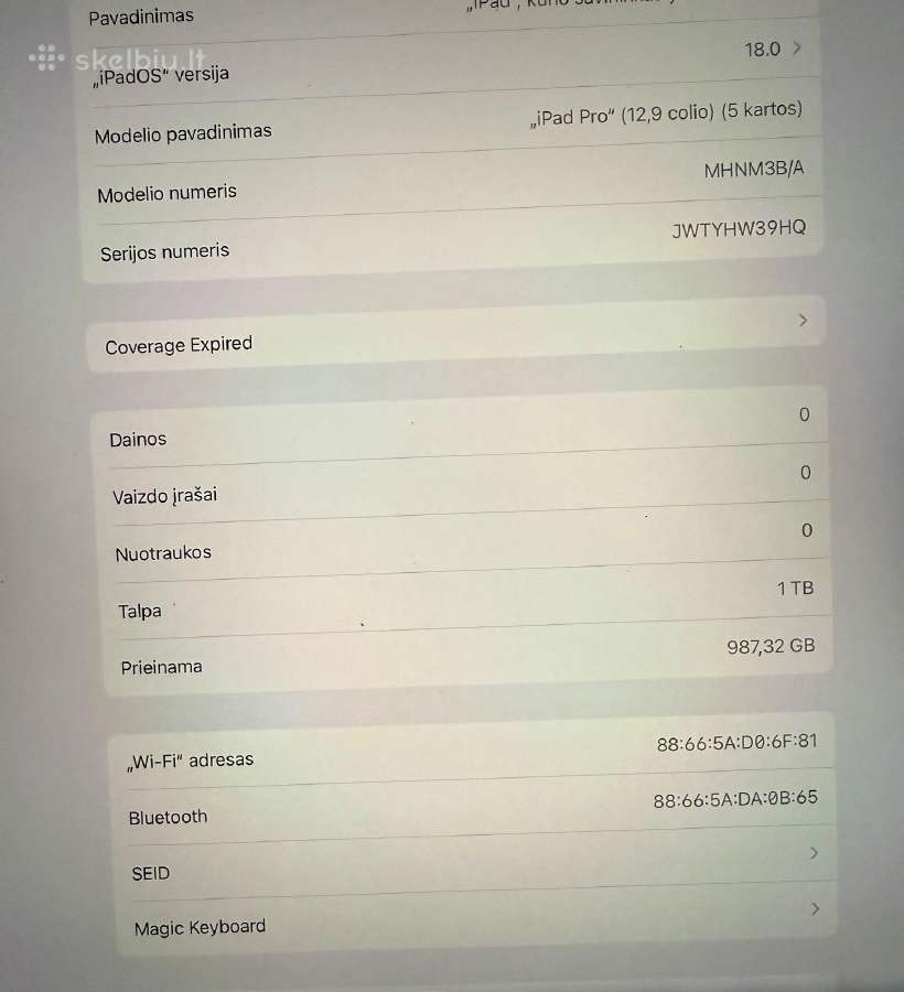 Puikus iPad Pro 12,9", 1 TB 5th gen - nuotraukos Nr. 6