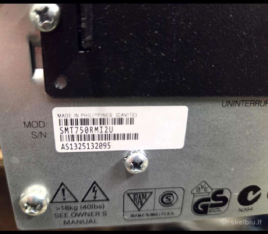 Ups Apc Smt750rmi2u - nuotraukos Nr. 2