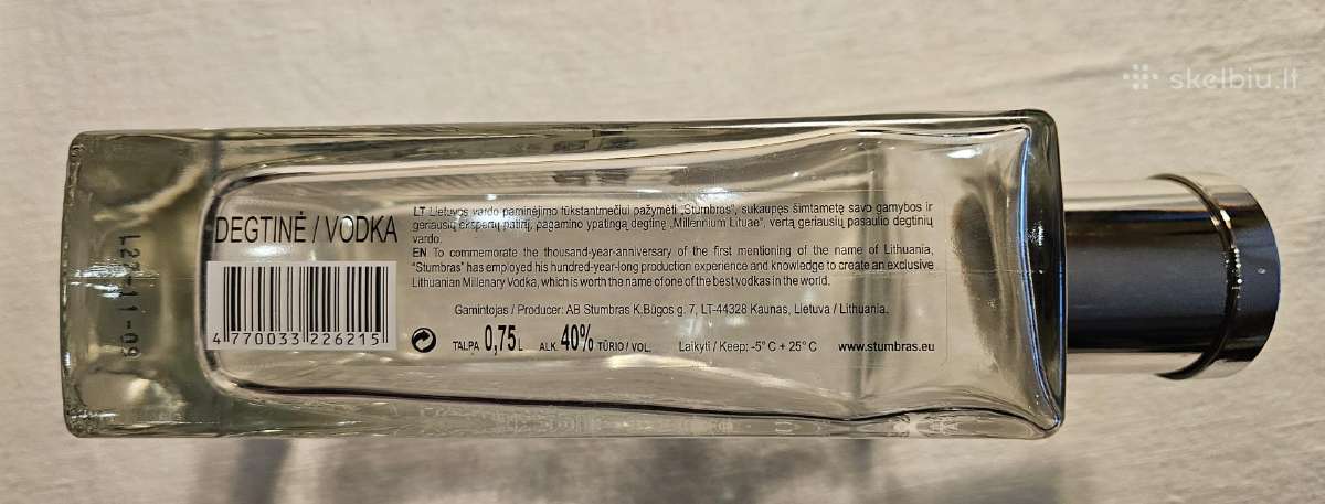 Butelis Millennium Lituae Premium Vodka (Limited) - nuotraukos Nr. 3