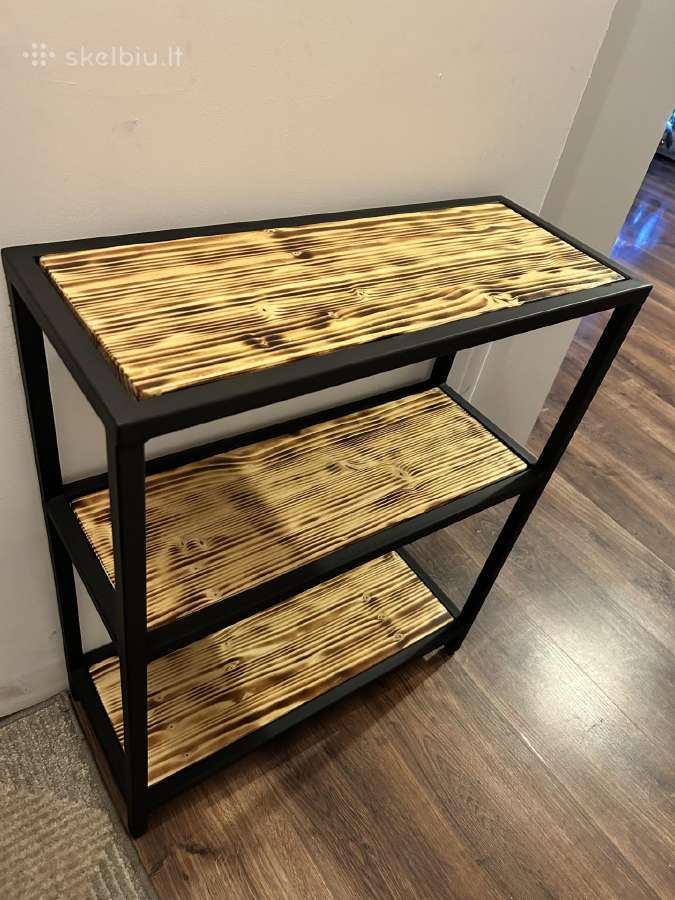 Loft stiliaus rankų darbo metalinė lentyna - nuotraukos Nr. 2