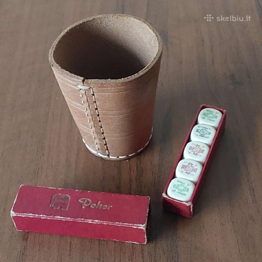 Poker dice / Pokerio kauliukų rinkinis ,karo metų