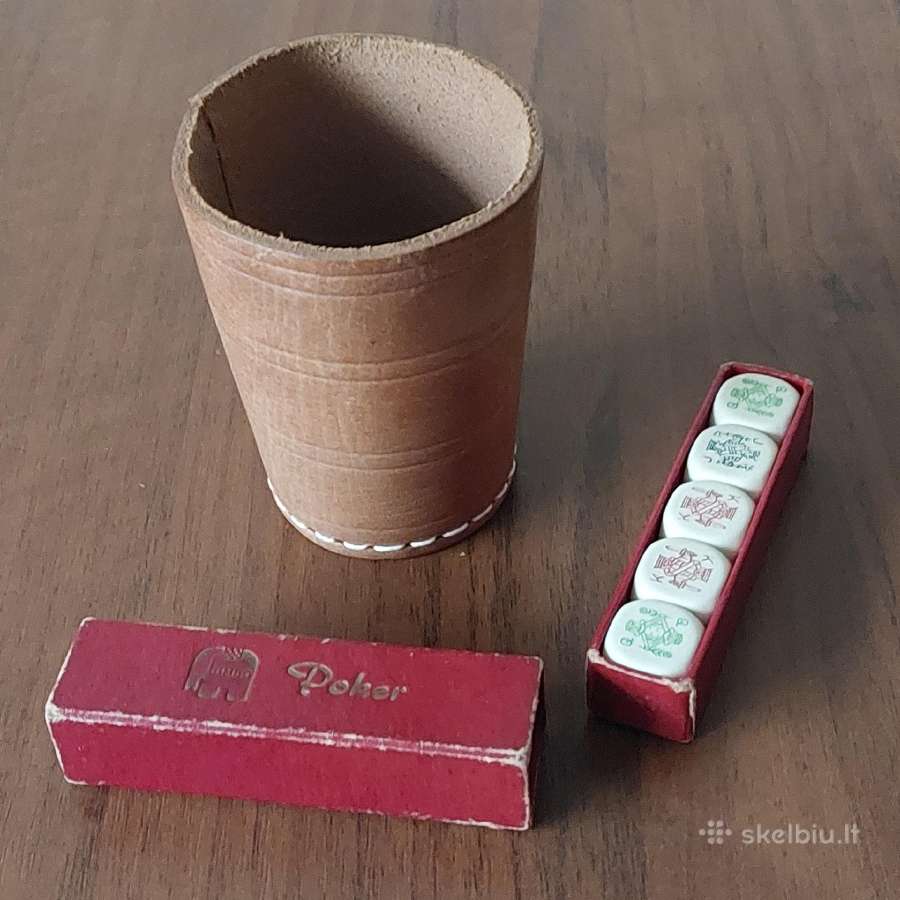 Poker dice / Pokerio kauliukų rinkinis ,karo metų - nuotraukos Nr. 5
