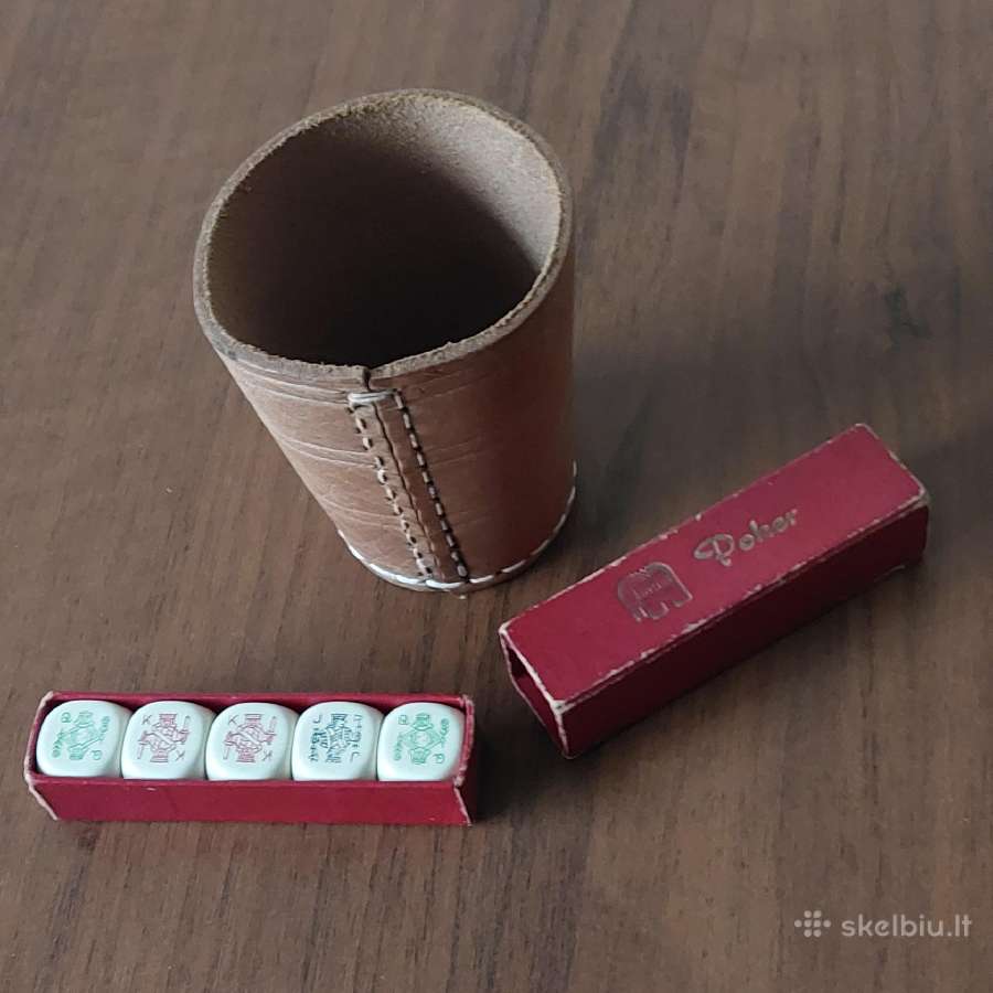 Poker dice / Pokerio kauliukų rinkinis ,karo metų - nuotraukos Nr. 16
