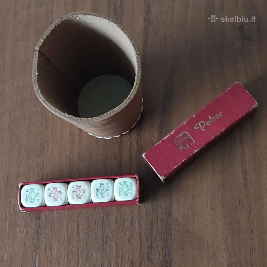 Poker dice / Pokerio kauliukų rinkinis ,karo metų - nuotraukos Nr. 18