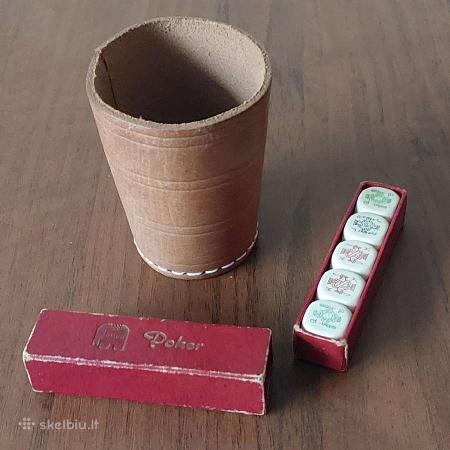 Poker dice / Pokerio kauliukų rinkinis ,karo metų - nuotraukos Nr. 19