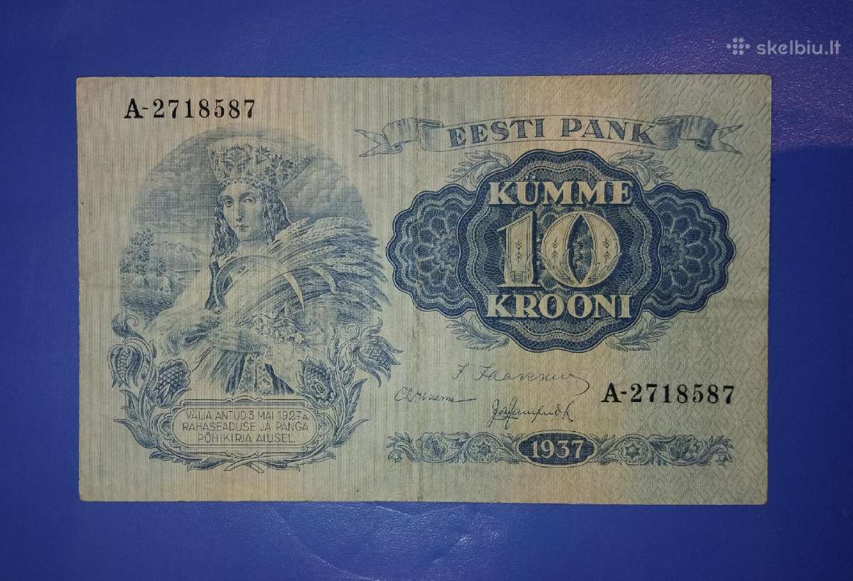 Estijos 10 krooni banknotas