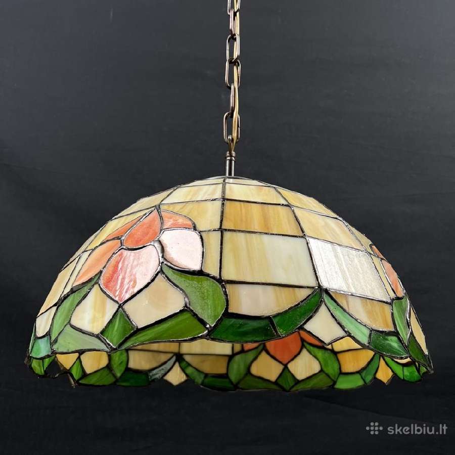 Pakabinamas tiffany stiliaus šviestuvas - nuotraukos Nr. 2