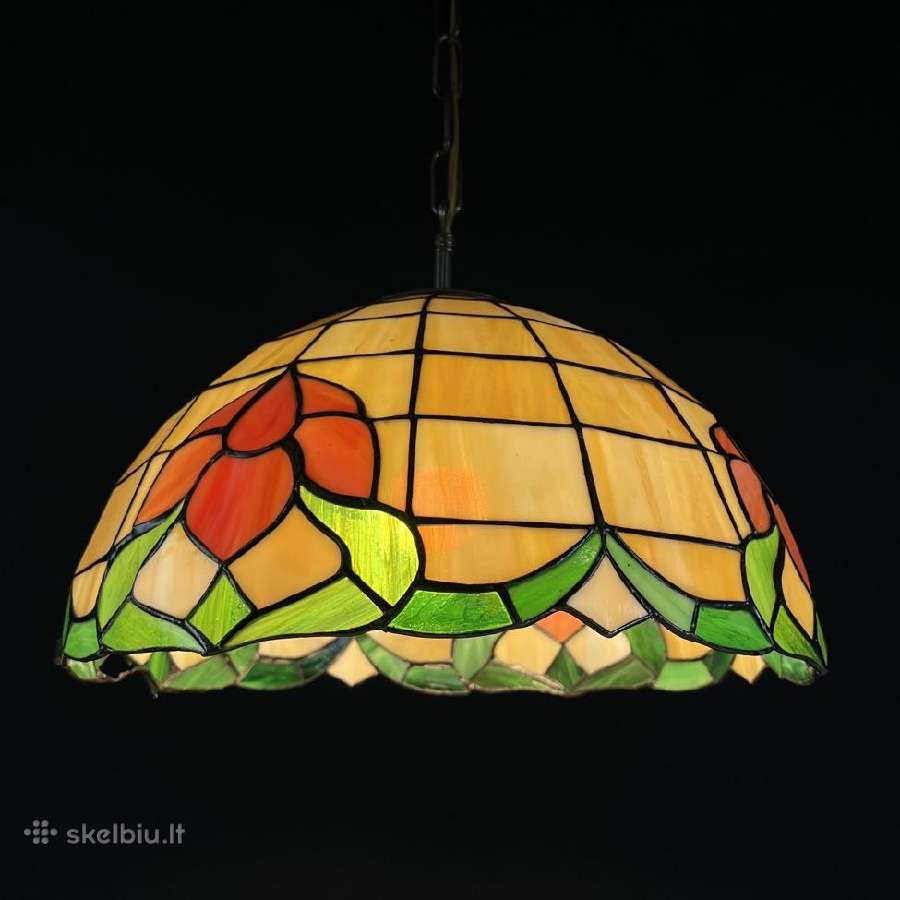 Pakabinamas tiffany stiliaus šviestuvas - nuotraukos Nr. 7