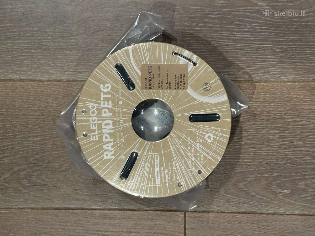 3D spausdinimo plastikas Elegoo 1kg juodos spalvos - nuotraukos Nr. 2