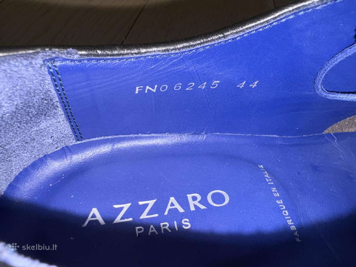 Juodi odiniai itališki batai Azzaro - nuotraukos Nr. 8