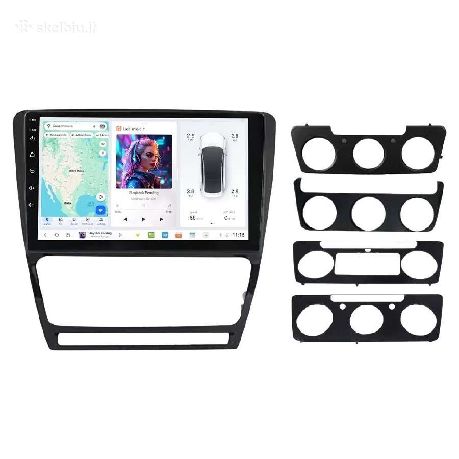 Skoda Octavia 2008 - 2018 android multimedija - nuotraukos Nr. 5