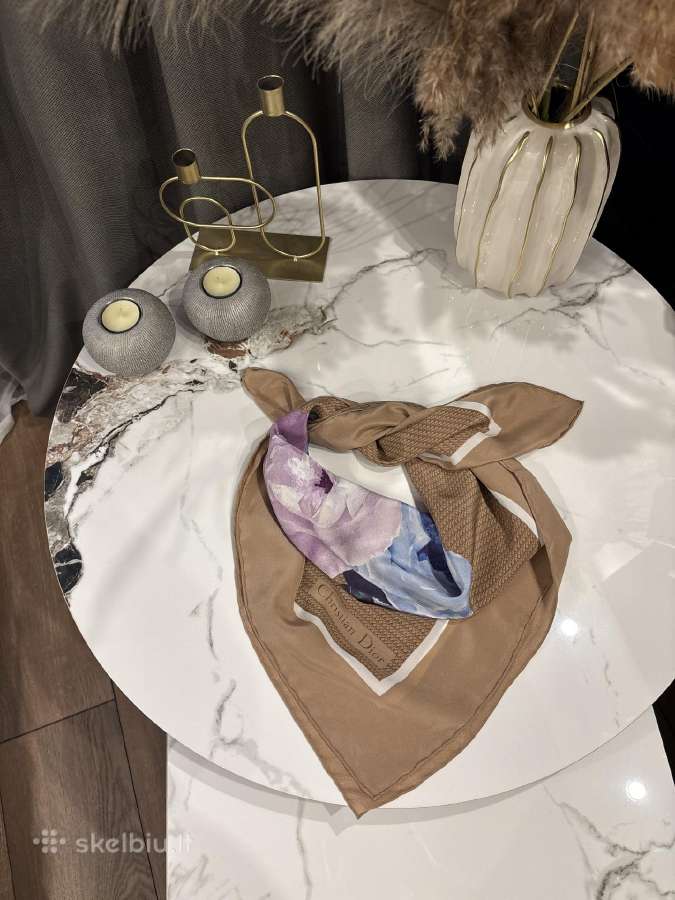 Christian Dior natūralaus šilko skara - nuotraukos Nr. 2
