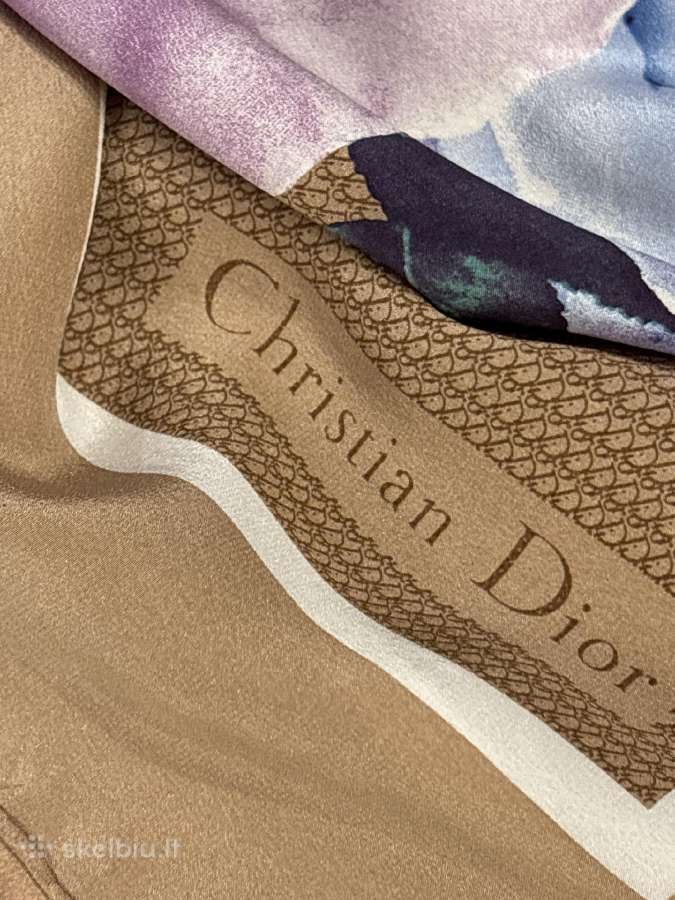 Christian Dior natūralaus šilko skara - nuotraukos Nr. 6