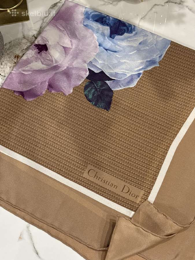 Christian Dior natūralaus šilko skara - nuotraukos Nr. 7
