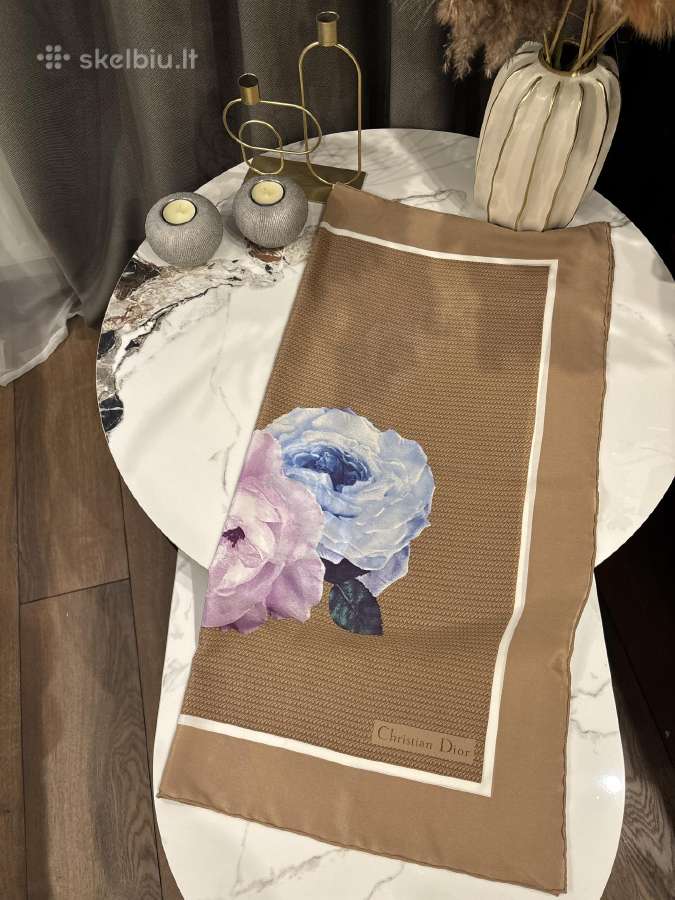 Christian Dior natūralaus šilko skara - nuotraukos Nr. 8