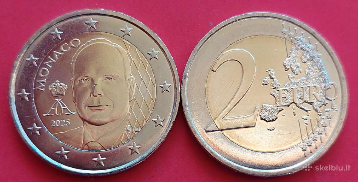 Monakas 2025m. 2 € nacionalinė Unc
