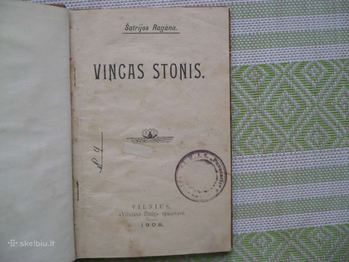 Šatrijos Ragana - Vincas Stonis 1906m - nuotraukos Nr. 2