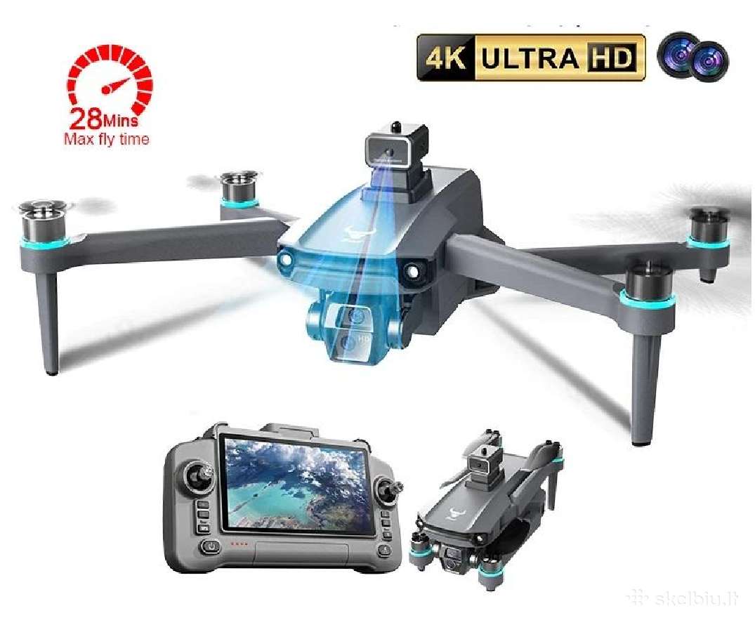 Dronas S603 Pro su liečiamu Ekranu, GPS ir WiFi