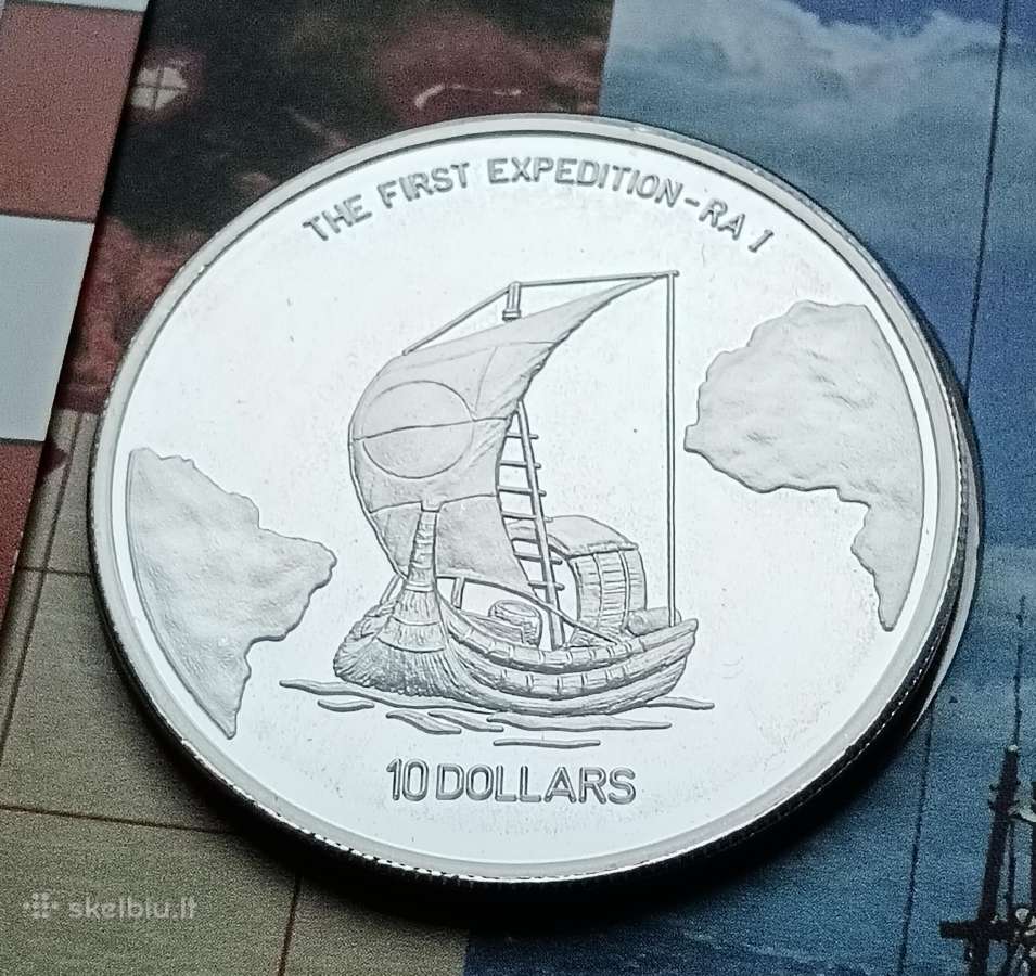 Uncija sidabro Liberijos 10 dolerių 1999