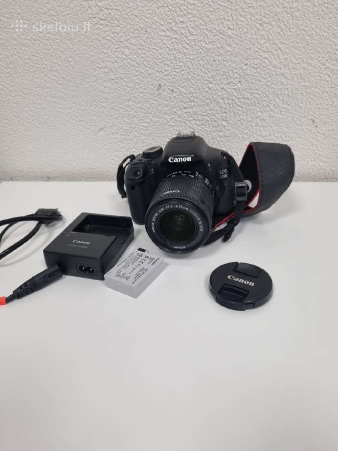 Canon EOS 600d fotoaparatas + 18-55mm objektyvu. - nuotraukos Nr. 2