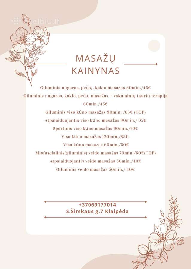 Profesionalūs masažai ir kūno procedūros Klaipėda - nuotraukos Nr. 4