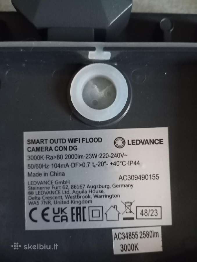 Smart Outd WiFi Flood Cameraišmanus lauko prožek. - nuotraukos Nr. 2