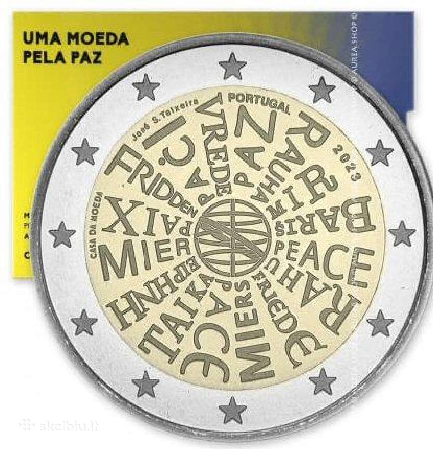 Portugalijos proginė 2 eurų moneta Proof kokybės