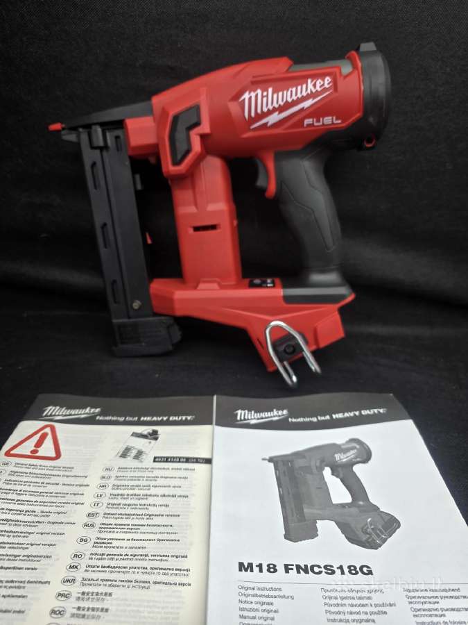 Akumuliatorinė smeigiakalė Milwaukee M12 Fcn18gs-0 - nuotraukos Nr. 14