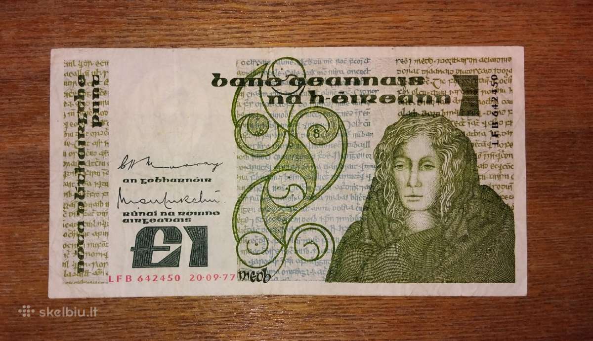 Airijos 1 £ banknotas
